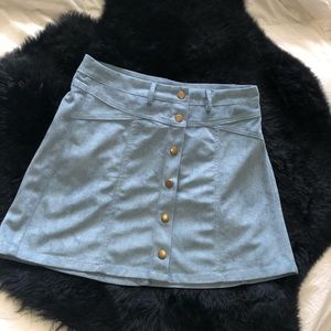 She & Sky Suede Skirt